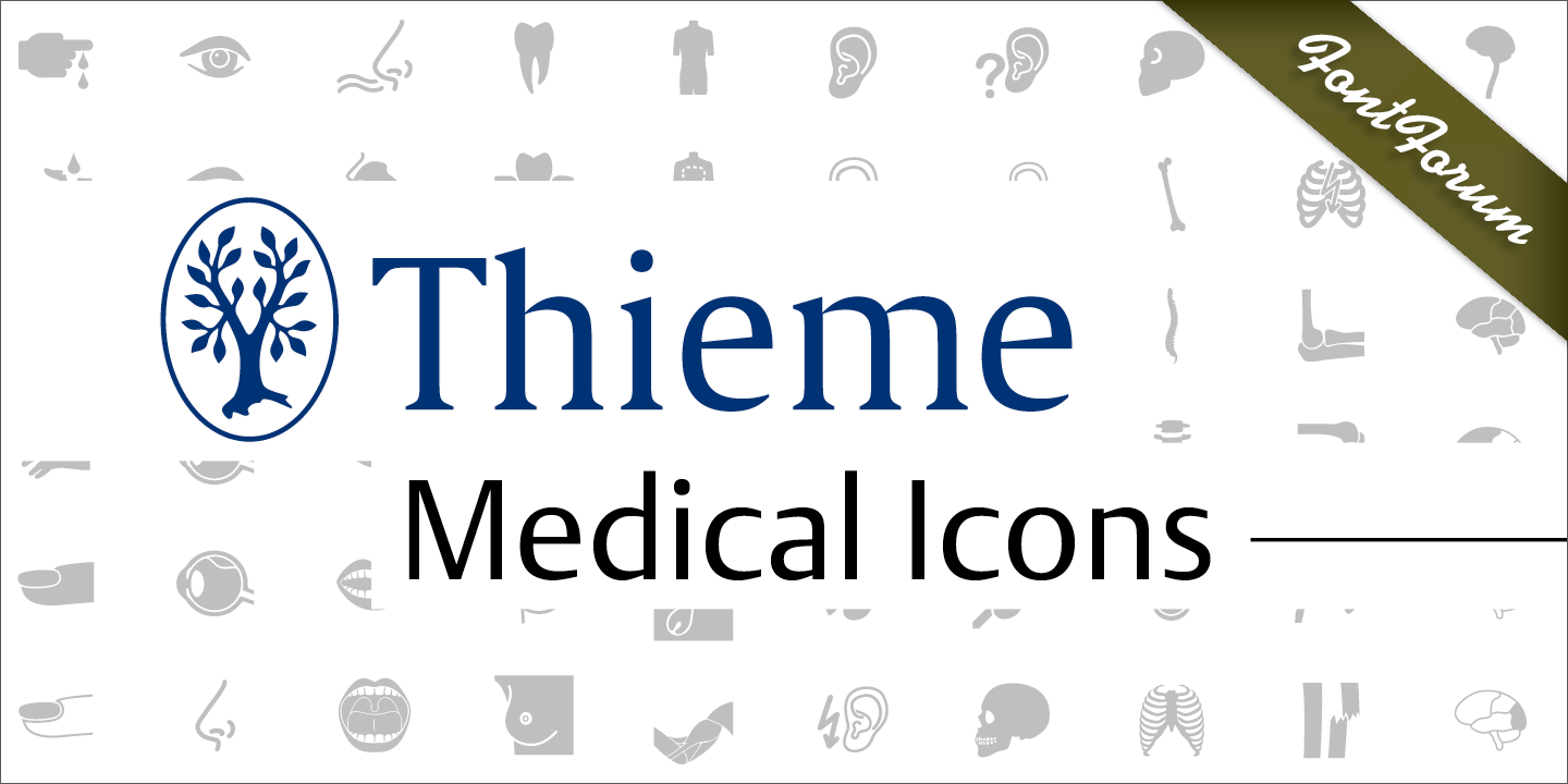 Beispiel einer Medical Icons-Schriftart